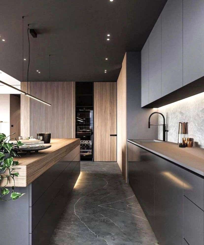 ремонт квартиры в темных тонах 13