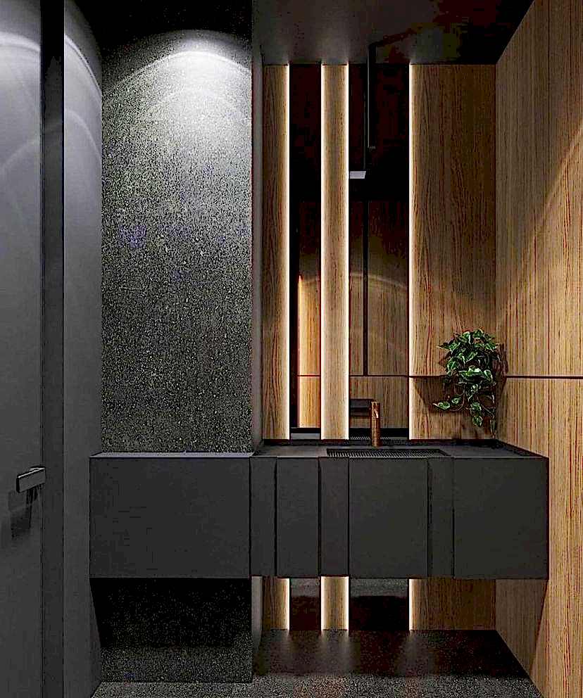 ремонт квартиры в темных тонах 15